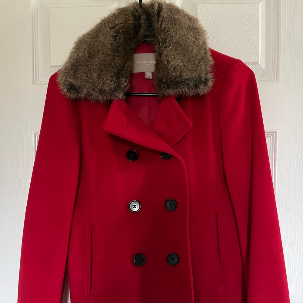 Banana Republic Red Wool Jacket